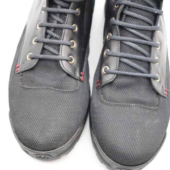 GUCCI Black Leather Signature Webbing Shearling Lined Men UK  display picture 1